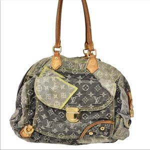 Louis Vuitton denim patch work bowly bag